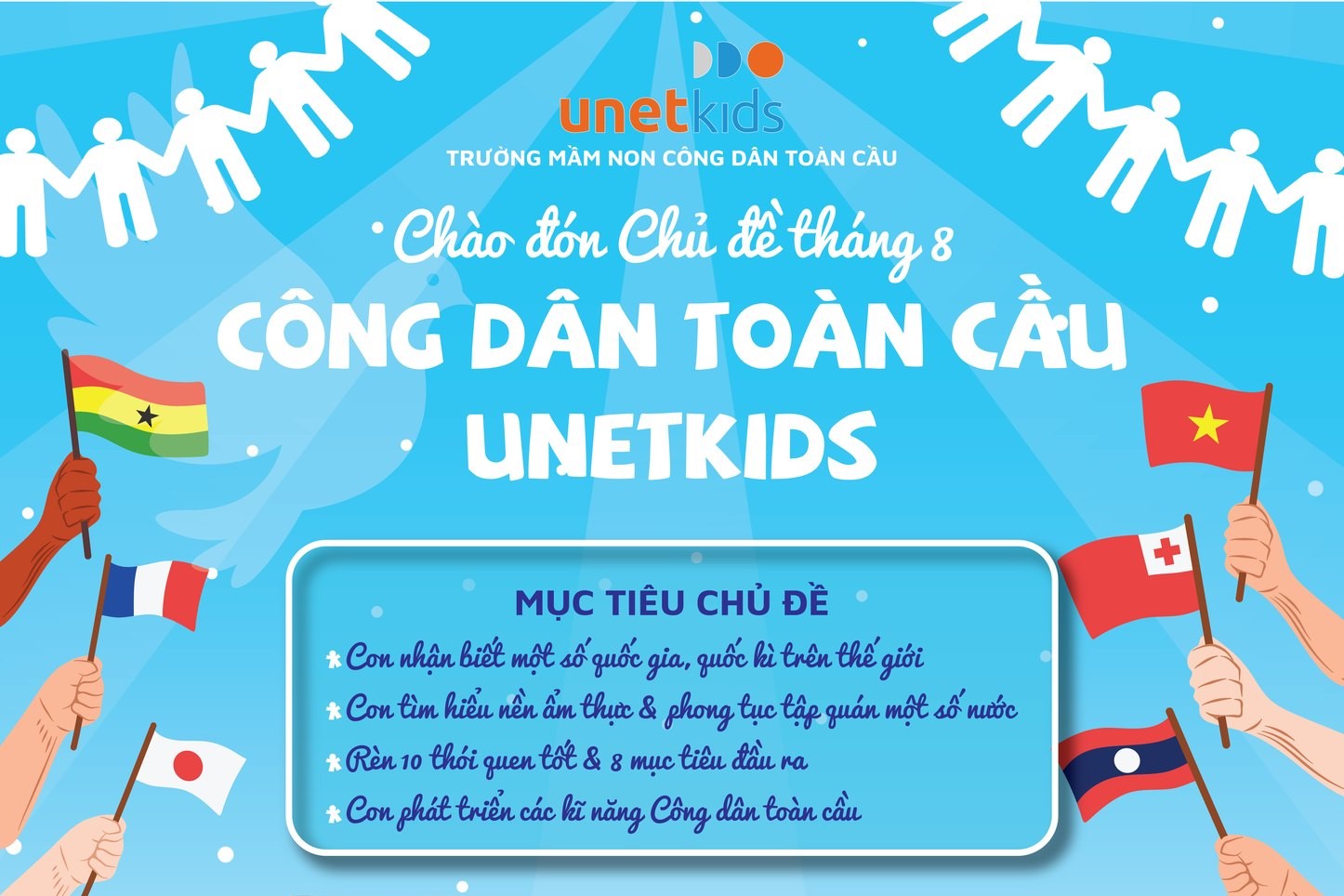 Chủ đề tháng 8 - Công dân toàn cầu Unetkids