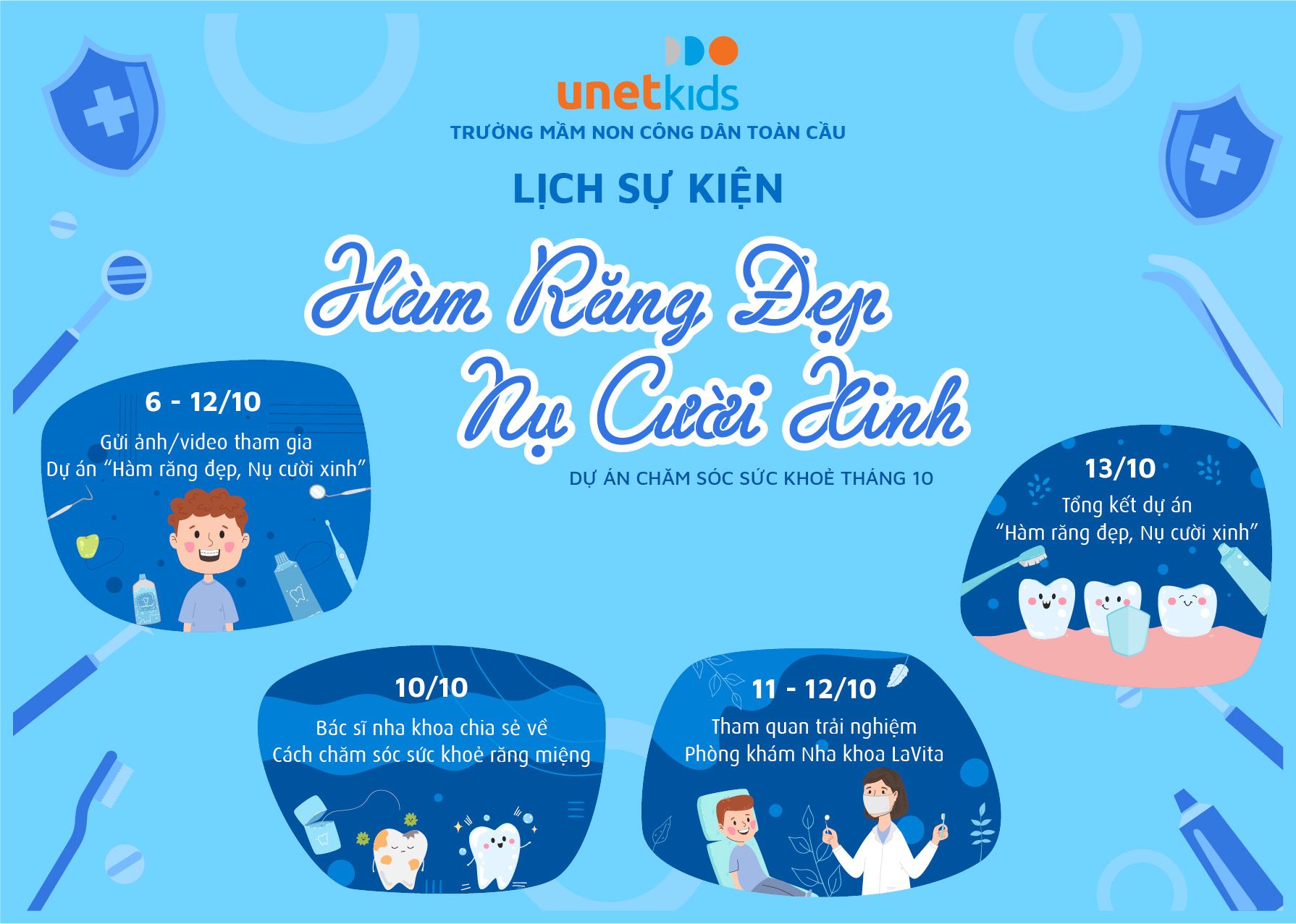 LỊCH SỰ KIỆN - DỰ ÁN THÁNG 10: HÀM RĂNG ĐẸP, NỤ CƯỜI XINH