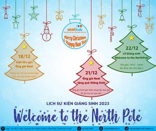 THÔNG BÁO LỊCH SỰ KIỆN GIÁNG SINH - WELCOME TO THE NORTH POLE 2023