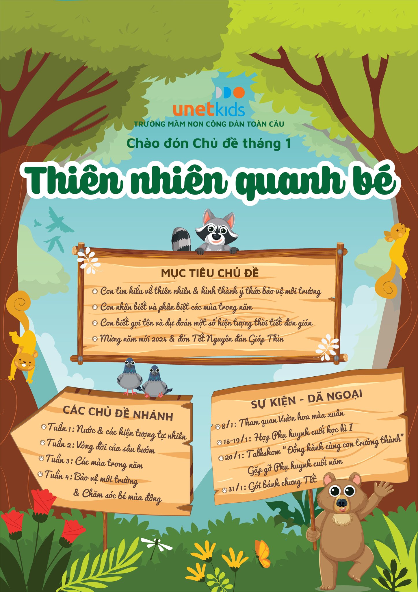 Chủ đề tháng 1 - Thiên nhiên quanh bé